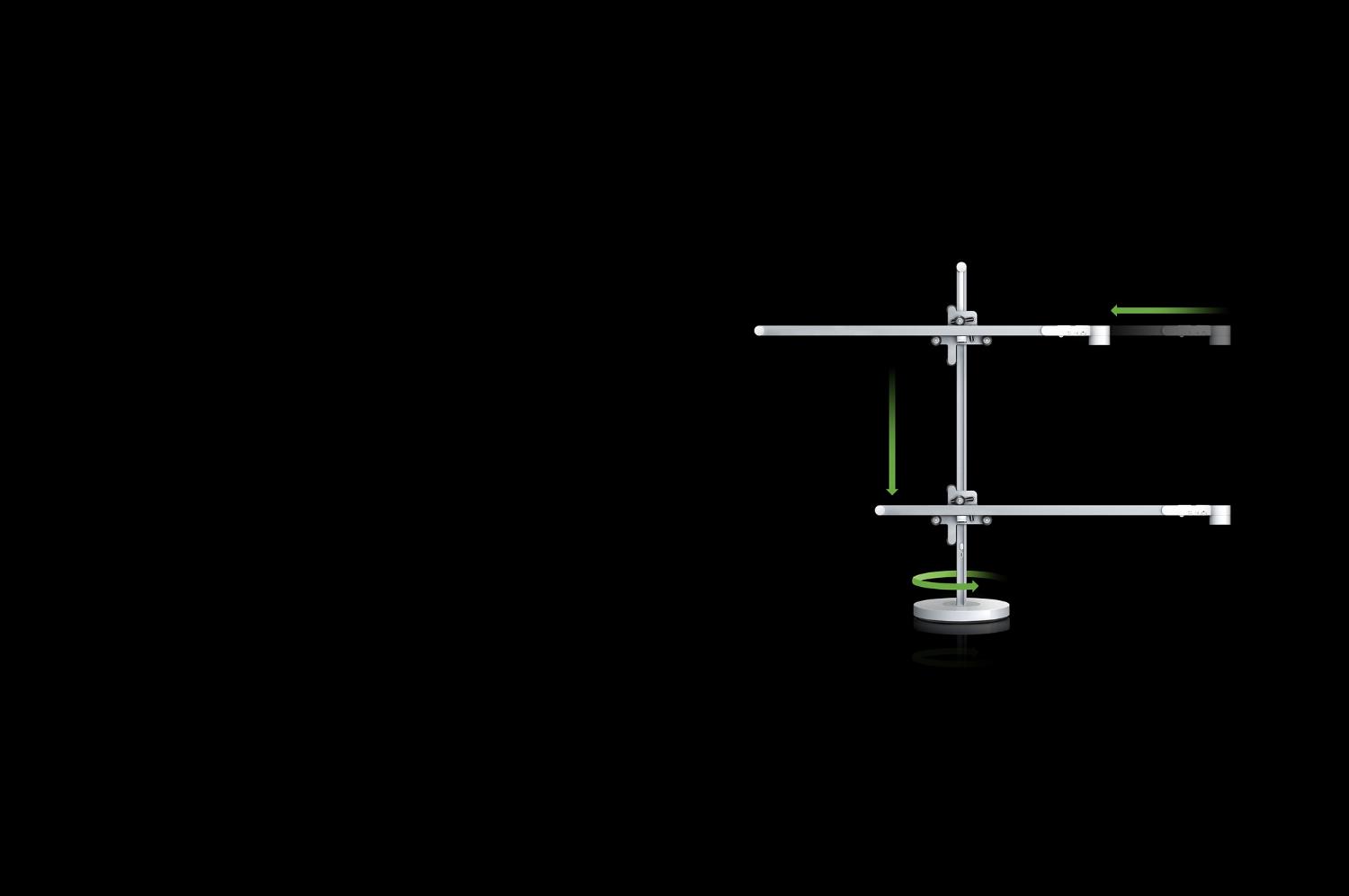 Graphic of light's flexible positioning